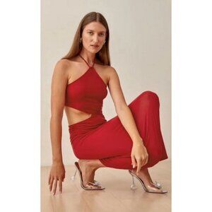 💕REFORMATION💕 Helio Dress ~ Cherry Red Large L NWT